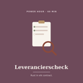 Leverancierscheck